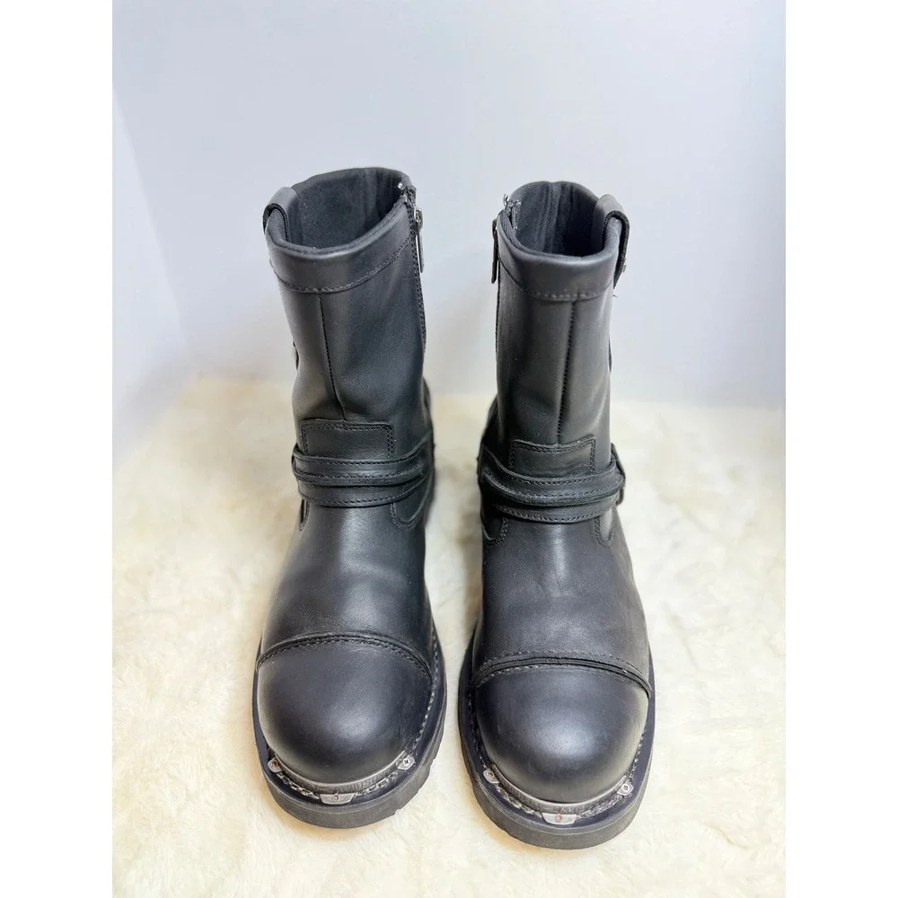 Harley Davidson Motorcycle Harness Boots Black Leather Mens 13M Biker Heavy Lug